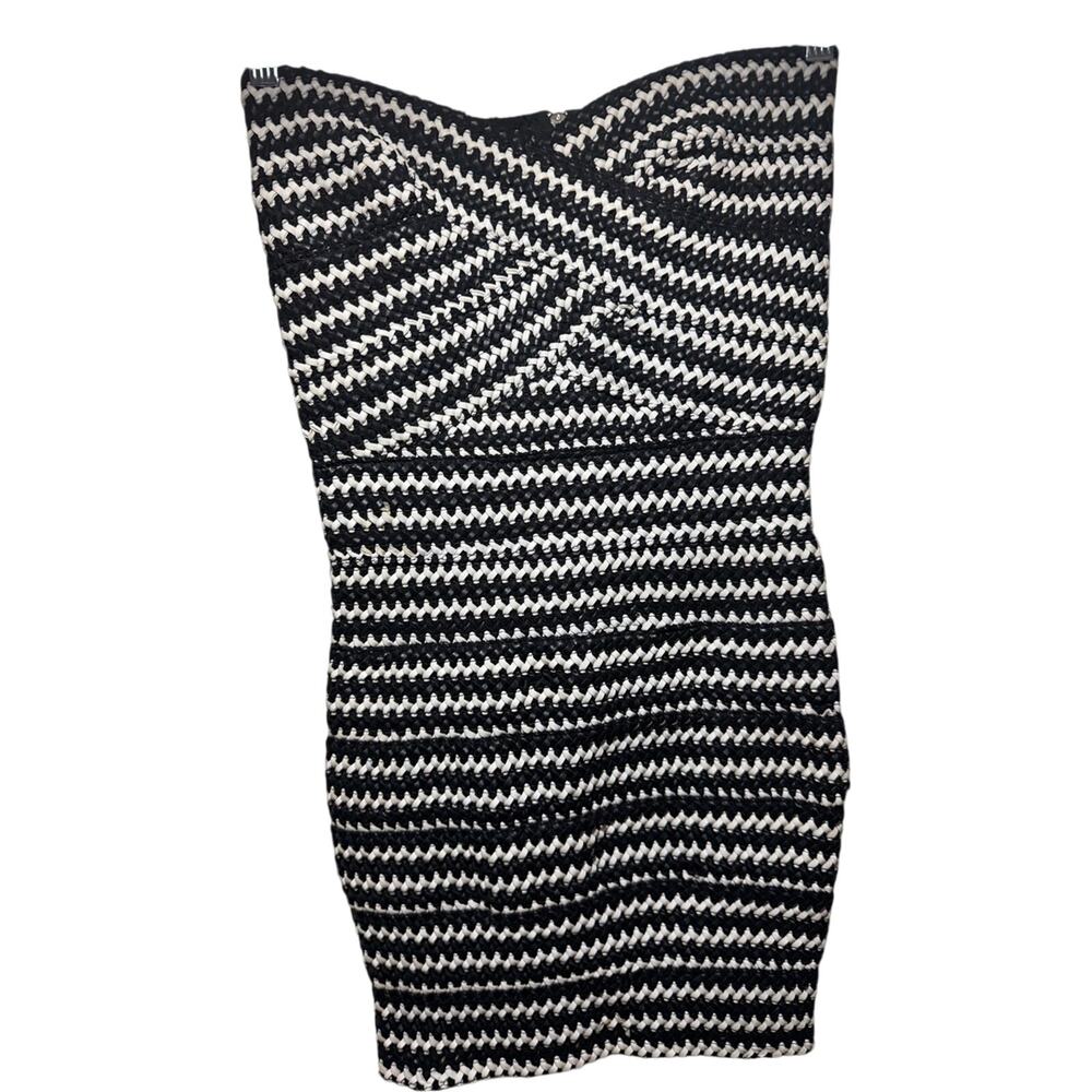 LM Lulu Paris Patricia Forgeal Woven Chevron Bodycon Dress S 4-6